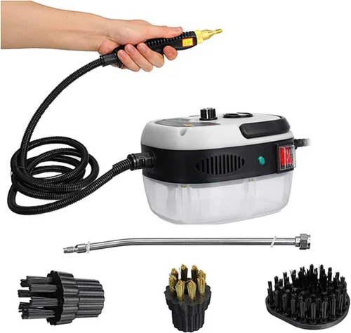 Vista 2 de Limpiador de vapor de alta presión 2500W Limpiador de vapor eléctrico Resistencia a ácidos fuertes para aire acondicionado Limpieza de campana