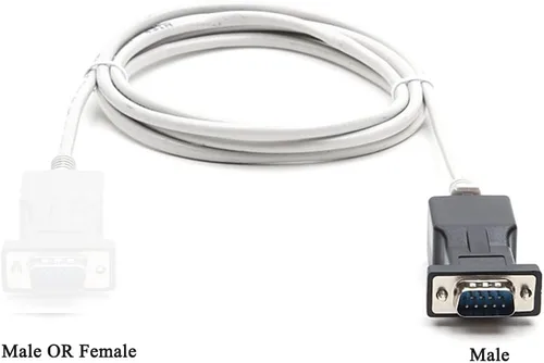 Vista 9 de RS232 a RJ45, DB9 puerto serie de 9 pines macho a RJ45 hembra Cat5e/6 Ethernet LAN Extend Adapter