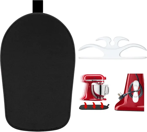Vista 12 de Tapete deslizante para batidora Kitchenaid, tapete deslizante movedor para batidora Kitchenaid de 4.5-5 cuartos con cabezal inclinable de pie