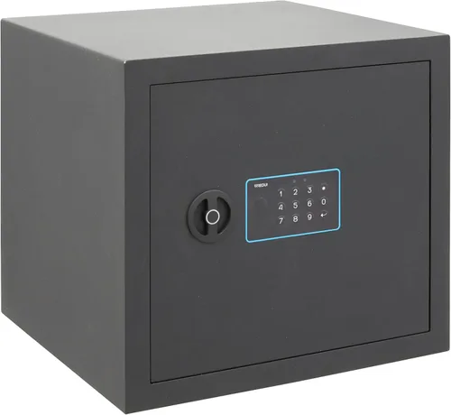 Vista 6 de ARREGUI Blue 650100 Caja fuerte de acero con cerradura electrónica, 6.7 x 9.1 x 6.7 in, 5 L, caja fuerte para el hogar y el hogar, teclado