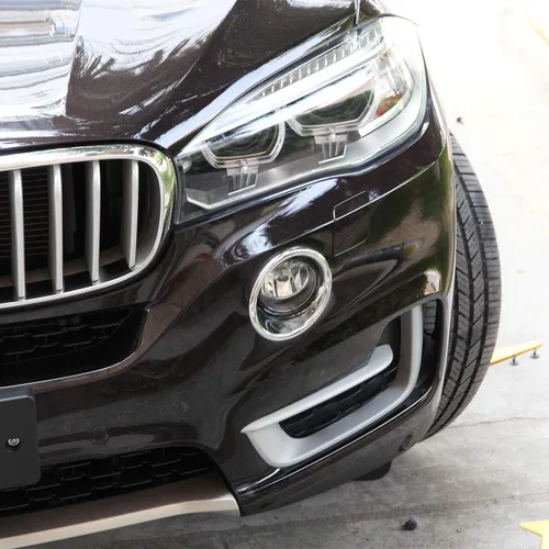 Vista 5 de 2 unids ABS cromo coche delantero niebla lámpara cubierta ajuste para BMW X5 F15 2014-2018 Accesorios