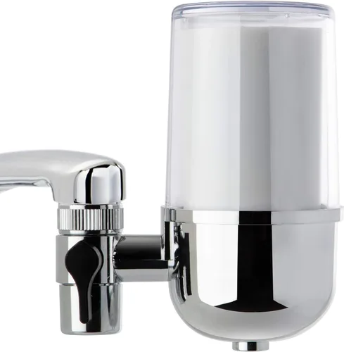 Vista 6 de iSpring Filtro de agua para grifo DF1-CHR, sistema de filtración de agua de bloque de carbono, filtro de agua del grifo, reduce el cloro, metales