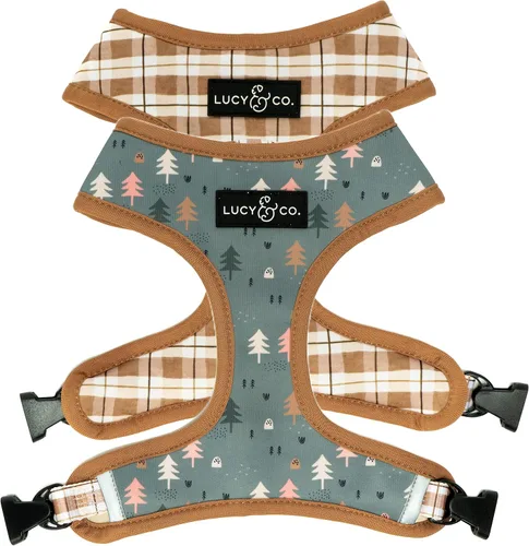 Vista 6 de Lucy & Co. Lindo arnés reversible para perros con cuello halter para caminar, el mejor diseño de arneses para mascotas XS a XL, chaleco acolchado