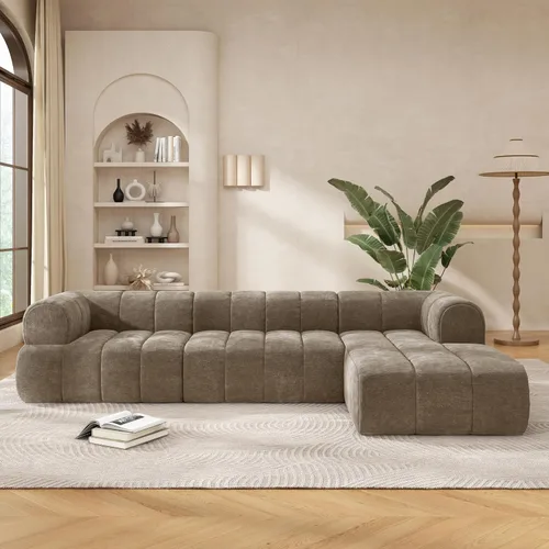Vista 7 de Christopher Knight Home Mania Sofá Modular en Forma de L de 122" con Chaise Lounge, Juego de Sofá Seccional Moderno para Sala de Estar, Sofá Nube