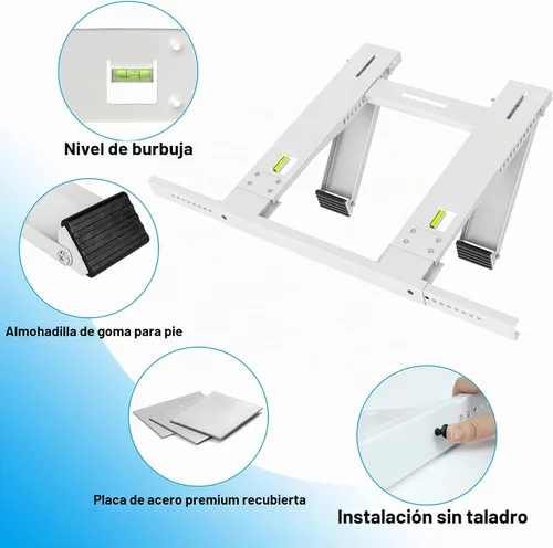 Vista 4 de Air Jade - Soporte de aire acondicionado para ventana, sin taladro, hasta 200 libras