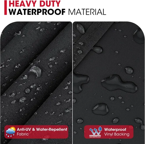 Vista 4 de Unicook - Funda para parrilla de 2 quemadores de 32 pulgadas, cubierta de barbacoa pequeña para exteriores con asas laterales y correas, resistente