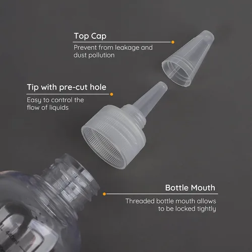 Vista 3 de Segbeauty Botellas de tinte para el cabello de 16.9 onzas, 2 botellas aplicadoras de color de cabello medidas recargables de 16.9 fl oz, botella