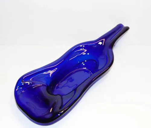 Vista 2 de UpC- Plato de inmersión reciclado para botellas de vino azul cobalto
