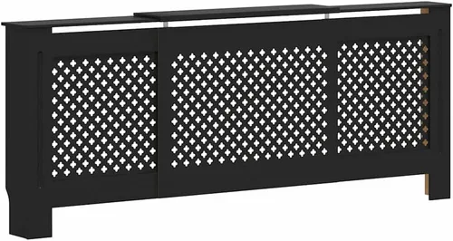 Vista 37 de vidaXL Cubierta del radiador, gabinete de cubierta de calentador de diseño de listones con estante de almacenamiento superior, ocultar tubos Marrón