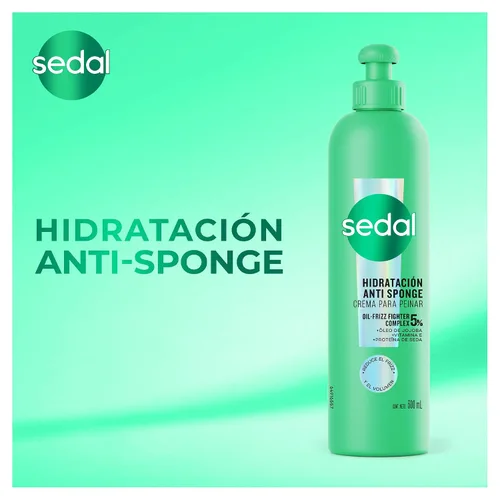 Vista 5 de Sedal Anti Esponja con Crema Peinadora Complejo Hidratante 10.1 fl oz