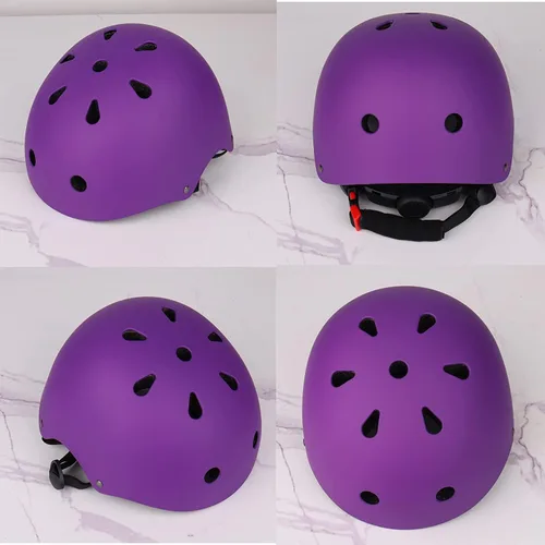 Vista 29 de Casco ajustable para niños con rodilleras, coderas y muñequeras - Cascos de bicicleta para niños pequeños de 3-5, 5-8, 8-14 años - Perfecto