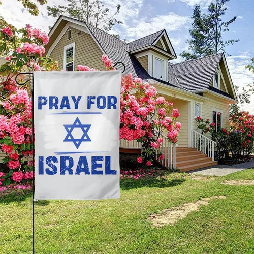 Vista 9 de Bandera con texto en inglés "I Stand With Israel Flag Pray For Israel" Bandera de Estados Unidos con bandera de Israel, bandera de Israel, bandera