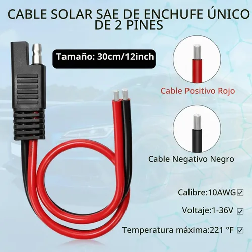 Vista 2 de Frienda Paquete de 8 cables de extensión de conectores rápidos SAE de 10