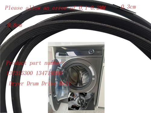 Vista 3 de 137315300 134719300 Correa de transmisión de tambor de secadora compatible con secadores Sears Frigidaire Electrolux Kenmore Sustituye a 1482960
