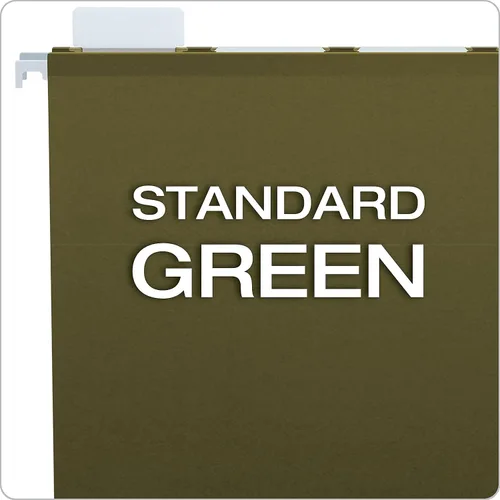 Vista 4 de Pendaflex Carpetas colgantes reforzadas Ready-Tab tamaño carta, verde estándar, 5 pestañas, 25BX (42590)