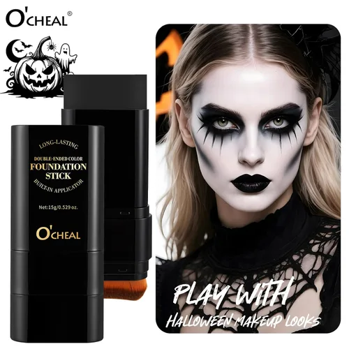 Vista 2 de O'CHEAL Pintura facial y corporal en barra, maquillaje de disfraz de 02# blanco