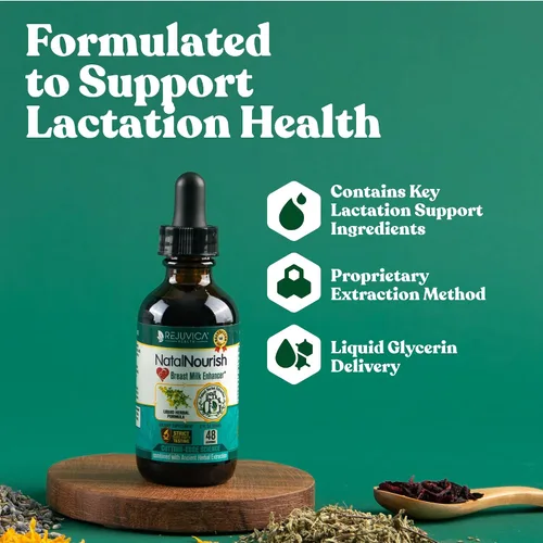 Vista 2 de Rejuvica Health NatalNourish - Suplemento avanzado de apoyo a la lactancia - Entrega de líquidos para una mejor absorción - Alholva, cardo bendito
