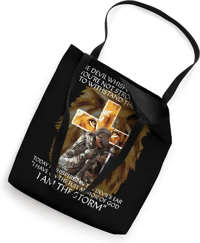 Vista 2 de The Devil Whispered In My Ear I Am The Storm Christian Gifts - Bolsa de mano