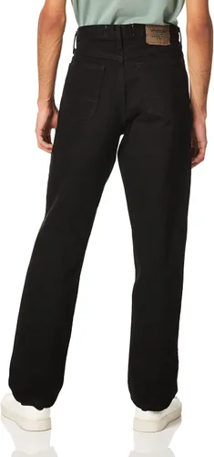 Vista 3 de Wrangler Authentics Jeans clásicos para hombre, corte holgado, con 5 bolsillos de algodón