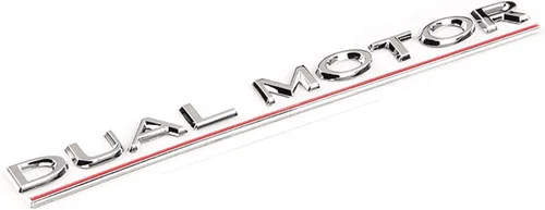 Vista 13 de YHCDSEA Emblema de doble motor para decoración a cuadros compatible con Tesla Model 3 Y X S accesorios (A-Plaid)