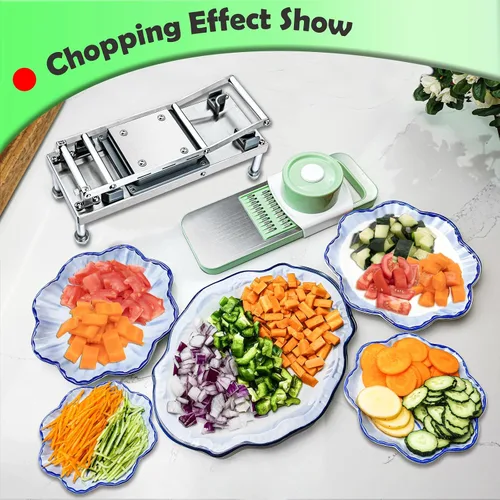 Vista 6 de Picador de verduras, picador de verduras con 10 cuchillas, cortador de cebolla con recipiente, cortador de alimentos Pro todo en 1 (10 cuchillas)