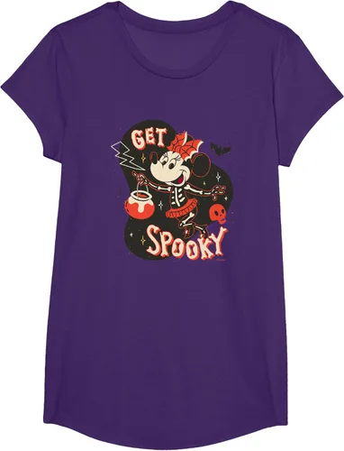 Vista 15 de Disney Disfraz de esqueleto de Minnie Mouse para Halloween, camiseta espeluznante Negro