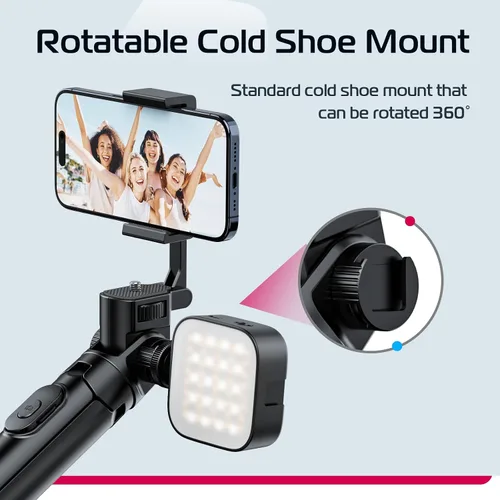 Vista 6 de ULANZI Trípode extensible MT-70, soporte para selfie stick de 63 pulgadas