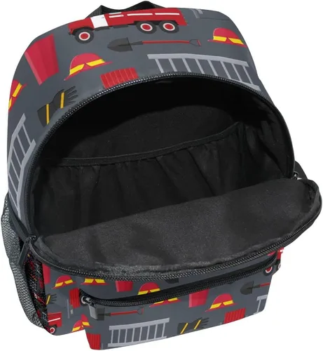 Vista 4 de Mochilas personalizadas para niños, Camión de bomberos, Mochilas Daypack