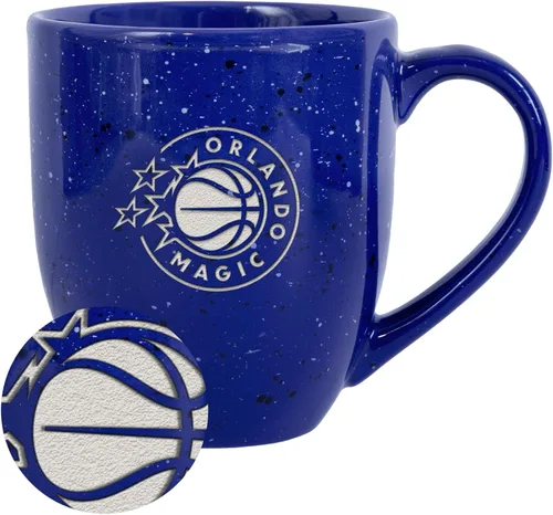 Vista 44 de Rico Industries NBA 16 oz Team Color Laser Engraved Speckled Ceramic Coffee Mug 3-Color del