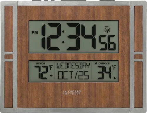 Vista 4 de La Crosse Technology Termómetro interior/exterior y reloj atómico (513-149)