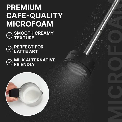 Vista 9 de Subminimal NanoFoamer V2 Performance Milk Foamer NUEVA edición modelo Impermeable, de doble velocidad, acero inoxidable Leche microespumada