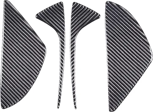 Vista 2 de Adhesivo de fibra de carbono suave para panel lateral de salpicadero, 4 unidades, compatibles con Corvette C8 Stingray 2020-2023, cojines Negro