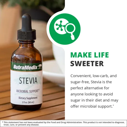 Vista 4 de Suplemento herbal de Stevia, 1 onza