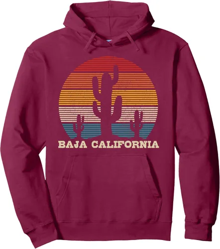 Vista 13 de Baja California Cactus Vintage Retro Desert Souvenir Gift Sudadera con capucha Negro