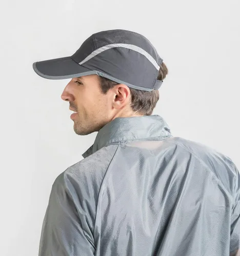 Vista 10 de connectyle plegable malla deportes cap con transpirable con rayas reflectantes Sun Runner Cap