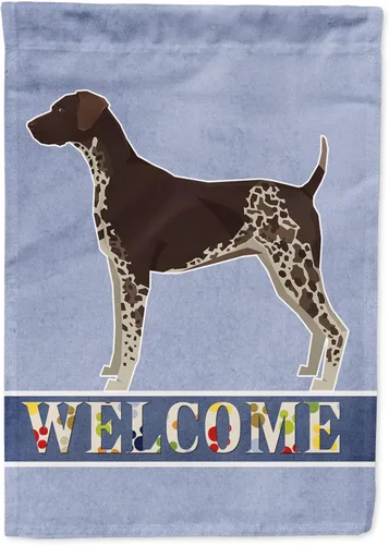 Vista 94 de Caroline's Treasures CK3704GF Bandera de jardín de bienvenida de Akita Shepherd Black and Tan - Bandera decorativa para patio exterior, patio