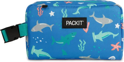 Vista 26 de PackIt Caja de aperitivos congelable, color negro, fabricada con tecnología EcoFreeze, plegable, reutilizable, cierre de cremallera con asa
