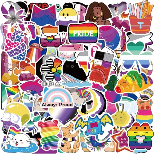 Vista 8 de Pegatinas de Orgullo Trans, 50 PIEZAS Adhesivos Transgénero FTM al Por Mayor para Accesorios de Celebración de Orgullo Trans, Desfiles, Decoración