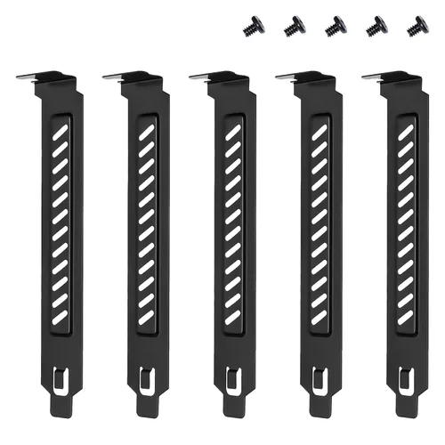 Vista 9 de Cubierta de ranura PCI con tornillos para accesorios de carcasa de computadora de PC, cubiertas de ranura PCI de acero duro, soporte de filtro