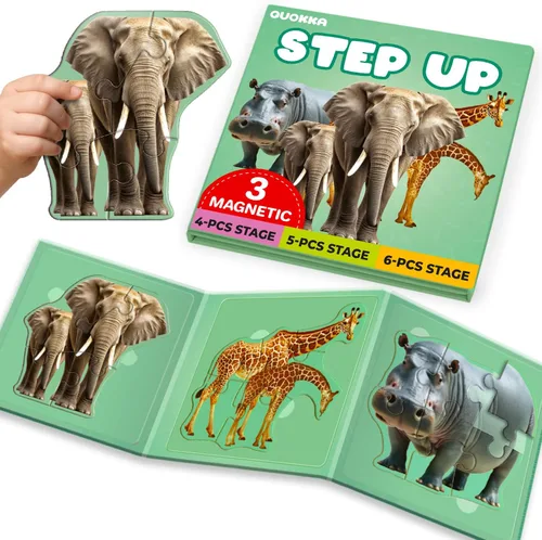 Vista 14 de Step Up Puzzles para niños de 3 a 5 a 40 años, rompecabezas realistas para juego de 4