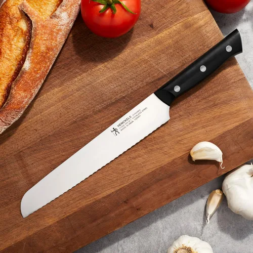 Vista 2 de HENCKELS Cuchillo de pan dinámico afilado de 8 pulgadas, cuchillo para pastel, diseño alemán informado por más de 100 años de maestría, acero