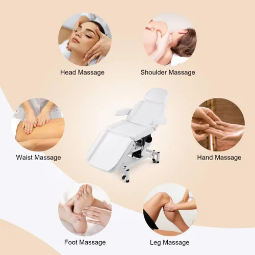 Vista 5 de Artist hand Cama facial eléctrica de 3 motores para esteticista 110 V, mesa de masaje extraíble, cama de belleza, estética médica, silla de tatuaje