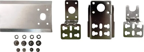 Vista 10 de OneGrill - Juego de soporte de montaje para asador de parrilla de acero cromado con protector térmico de aluminio integrado