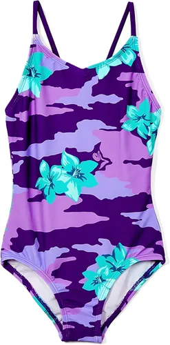 Vista 12 de Kanu Surf Bañador deportivo de una pieza Daisy Beach para niñas Aloha Negro