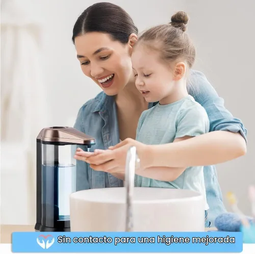 Vista 4 de Secura - Dispensador de jabón automático de 17 oz, funciona con baterías, dispensador de jabón sin contacto con control de volumen ajustable