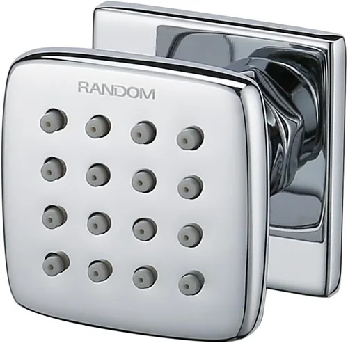 Vista 10 de RANDOM Cromo Ducha Cuerpo Spray Jets Cuadrado Latón Cuerpo Jet Masaje Spa Lluvia Cabezal de ducha de montaje en pared lateral Pulverizador