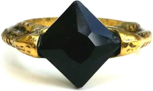Vista 2 de MAIWEIXI Anillo de horcrux de cristal, reliquias de la muerte, anillo mágico, piedra de resurrección, bronce retro, Zinc, no conocido