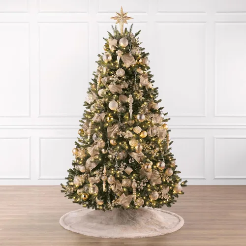Vista 6 de Balsam Hill BH Fraser Fir - Full Christmas Tree with Most Realistic True Needle Foliage, Easy Plug Technology & Multiple Height and Lighting