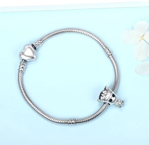 Vista 4 de Colgante de plata de ley 925 para Pandora y pulseras o collares similares bonito dibujo animado Plata esterlina No es una piedra preciosa