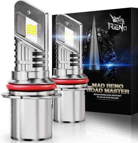 Vista 4 de RENO Bombillas de luz antiniebla H4 para vehículos todoterreno ATV UTV, paquete de 2 bombillas antiniebla para luz ATV UTV